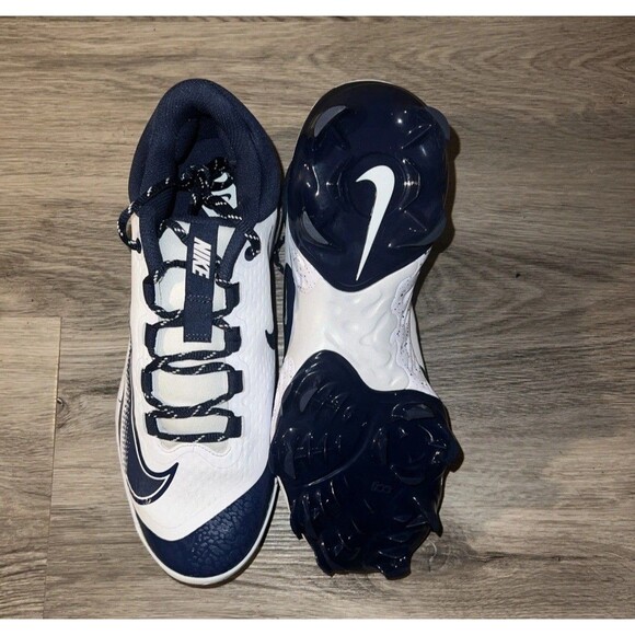 Nike Alpha Huarache Elite 4 Low MCS White/Midnight Navy FD6255-107 Mens Size 11 - Picture 4 of 6